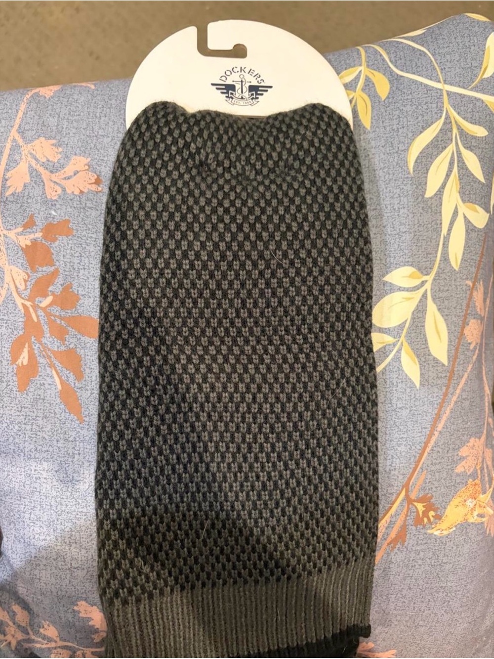 Dockers Black and Gray Knit Men's Scarf